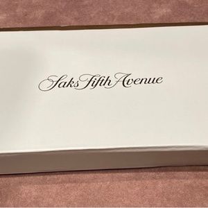 Gently used elegant white gift box from SAX FIFTH AVENUE.
